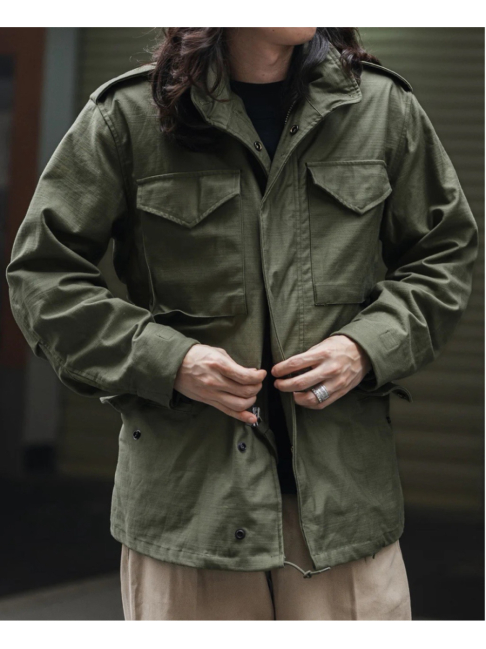 Bronson 1969 M-65 Field Jacket Men’s Cotton Olive Hidden hood XS
